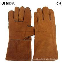 Guantes de trabajo de soldadura de protección de cuero (L008)